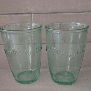 Amici Home Green Euro Milk Glass - set of 2
